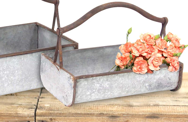 Galvanized Metal Troughs with Handle