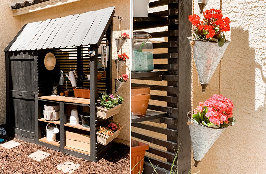 Funnel Planter Watering System with Wall Bracket