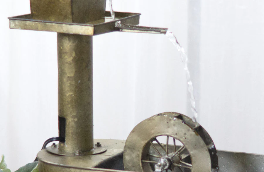 Metal Water Wheel Fountain