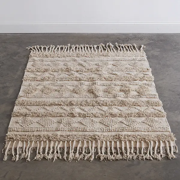 Handwoven Geometric Jute Area Rug, Choose Your Style