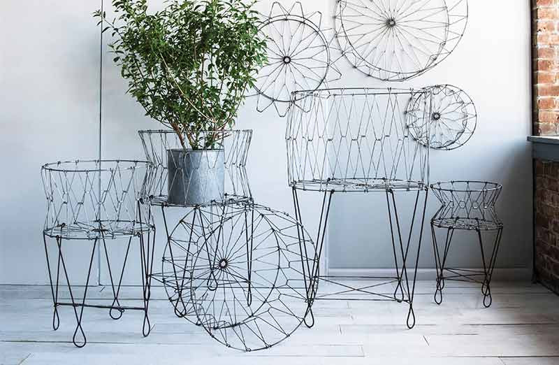 Vintage Inspired Hamper Plant Stand