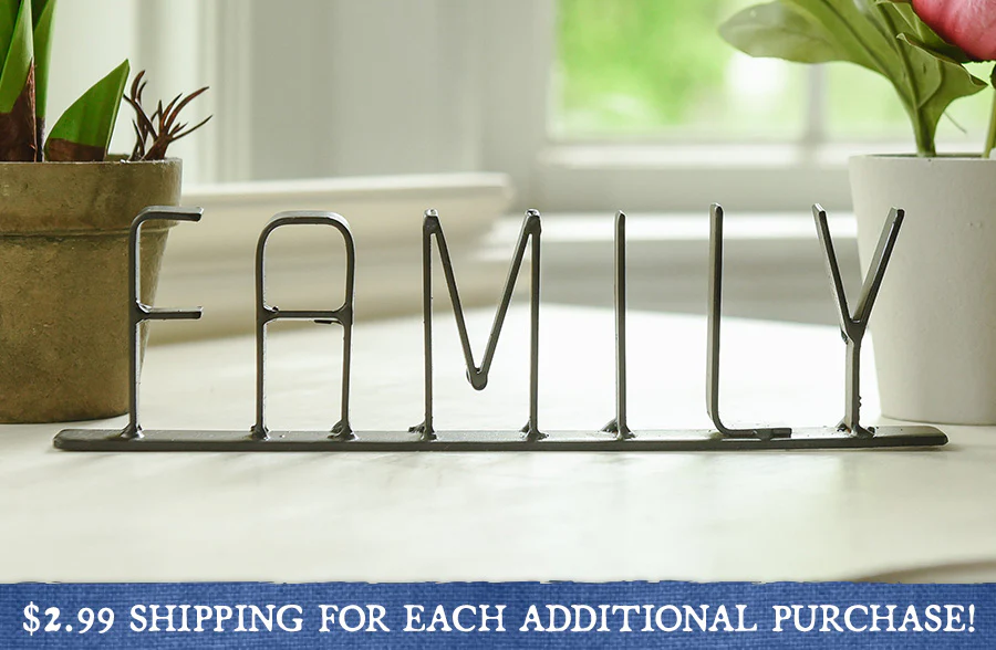 FAMILY Metal Tabletop Sign
