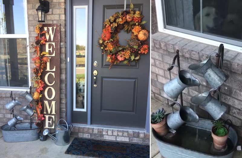 Galvanized Watering Can Fountain