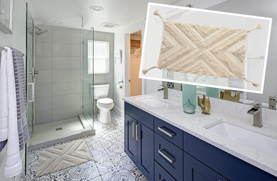 Braided Tassel Cotton Throw Rug