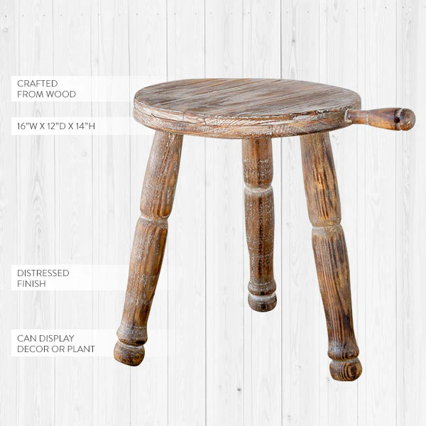 Wooden Milking Stool Riser