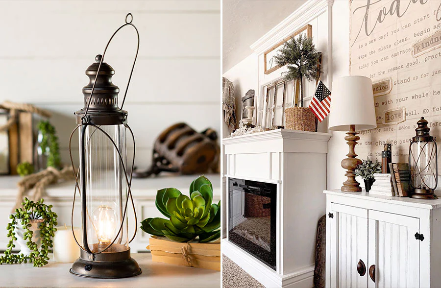 Vintage Metal LED Lantern