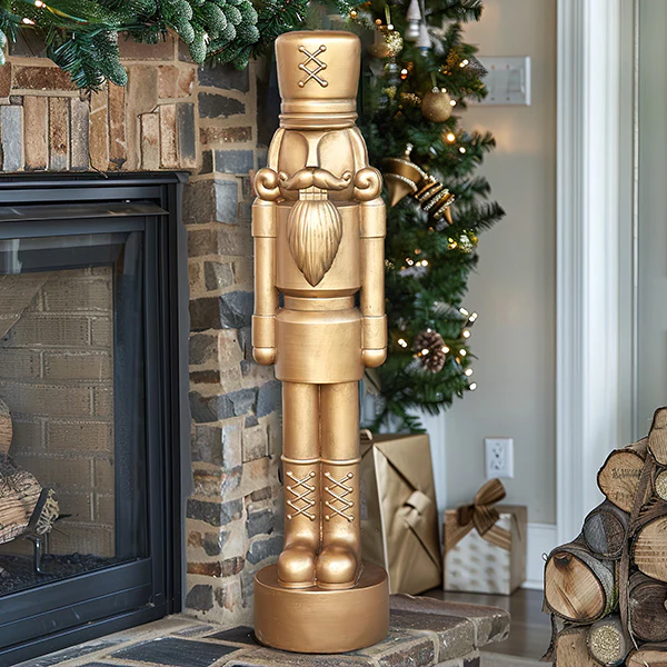 30 Inch Gilded Nutcracker Statue