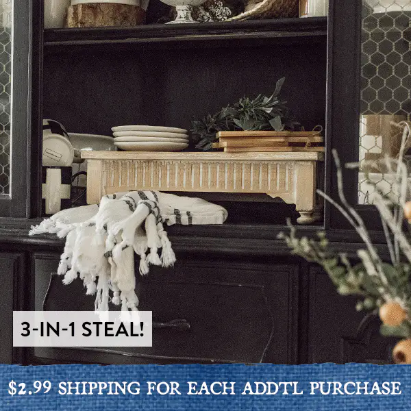 Wooden Riser Wall Shelf, 3 in 1 Steal
