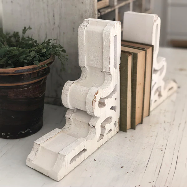 Distressed Corbel Bookends, Set of 2