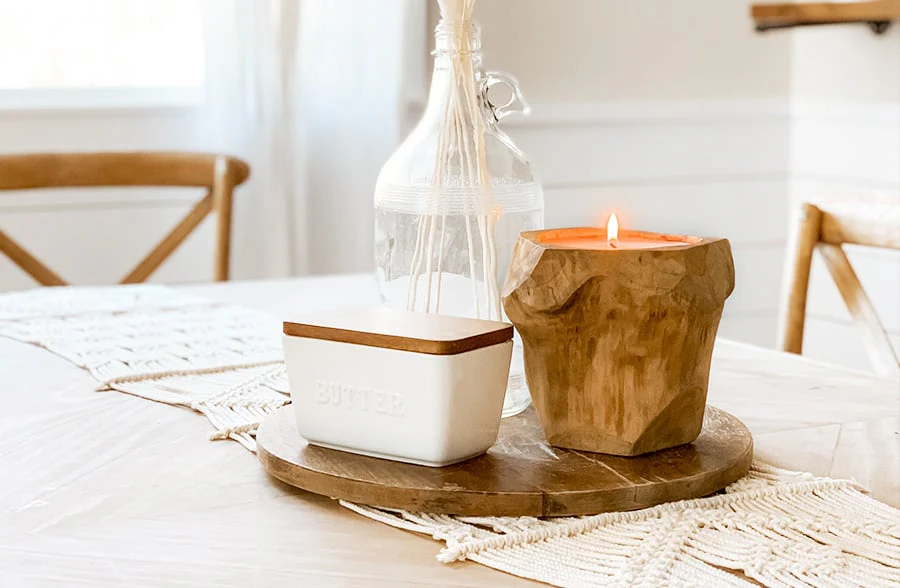 Teak Wood Candle