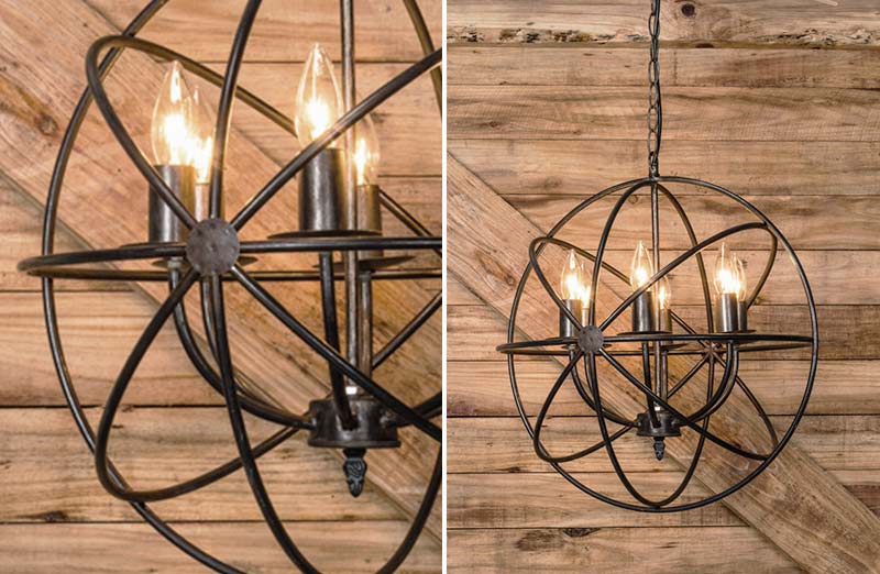 Metal Sphere Chandelier