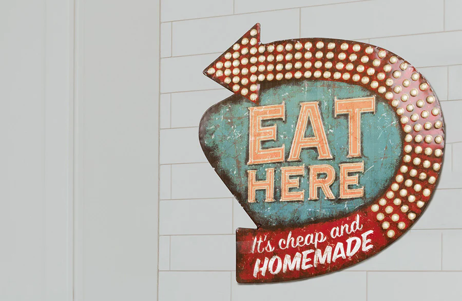 Eat Here Diner Sign