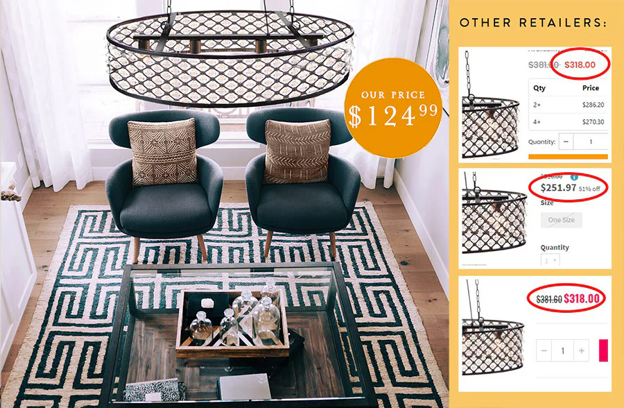 *HUGE* Crystal Embellished Oval Industrial Chandelier