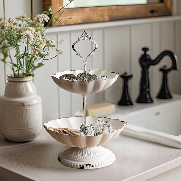 Chippy Victorian Two Tiered Jewelry Display