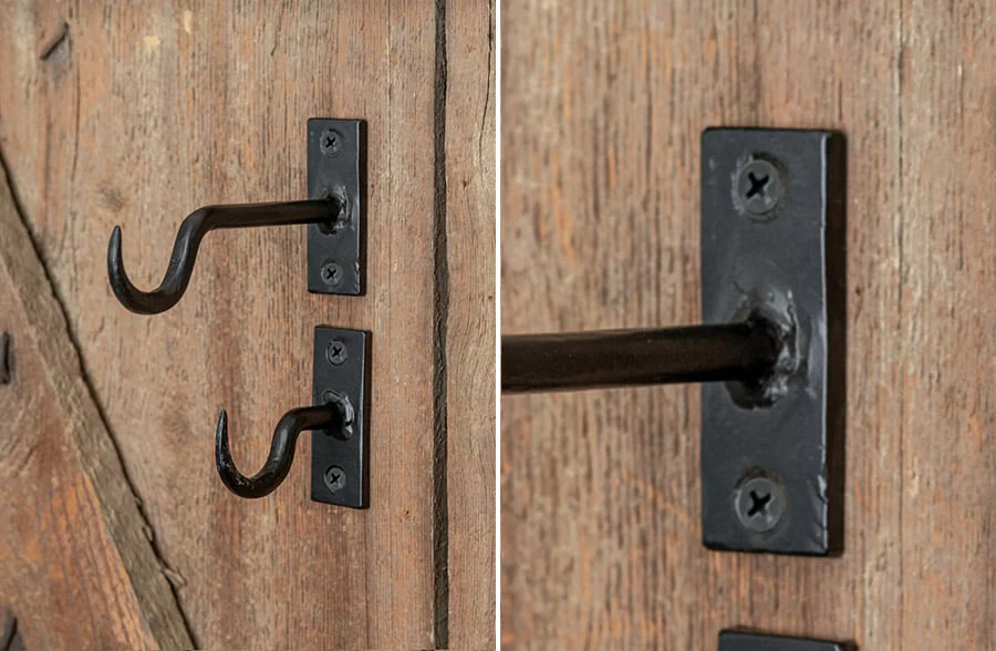 Cast Iron Hooks, Set of Two