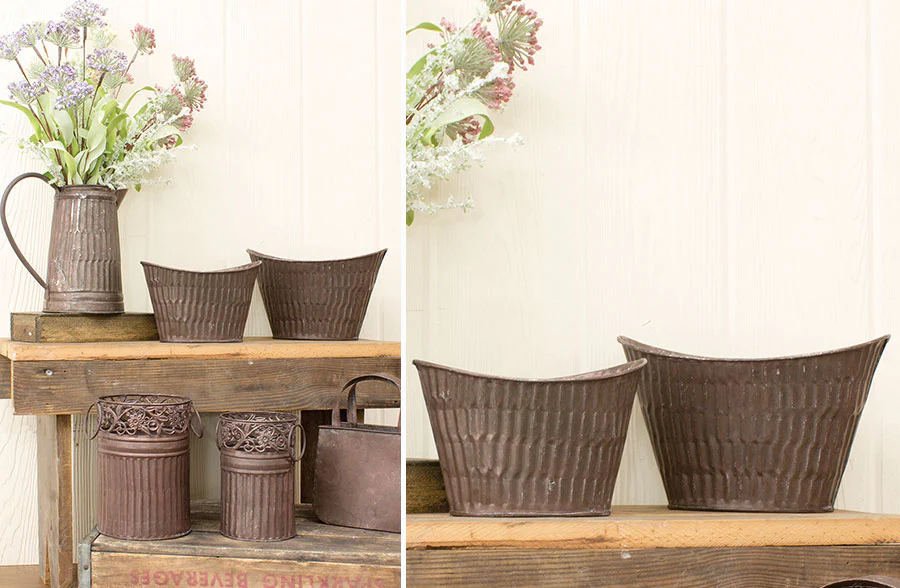 Decorative Copper Basket Set
