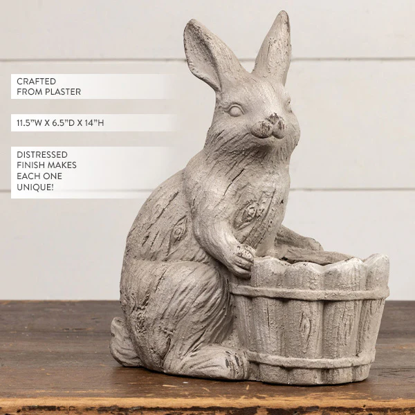 Rustic Easter Bunny with Basket