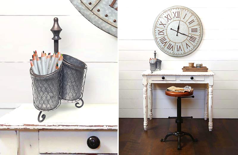 Galvanized 3 Cup Caddy