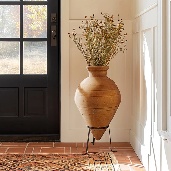 Large Terracotta Pot with Stand