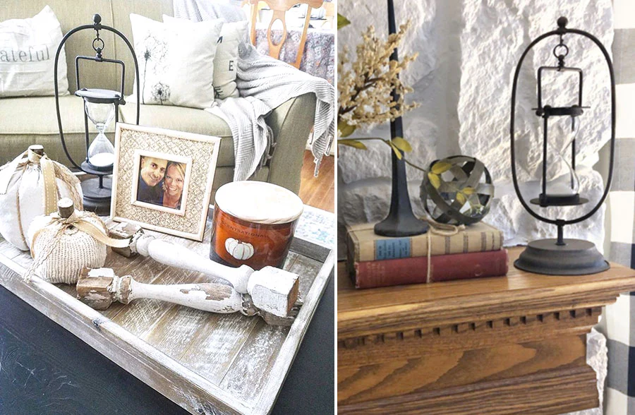 Distressed Metal Hourglass