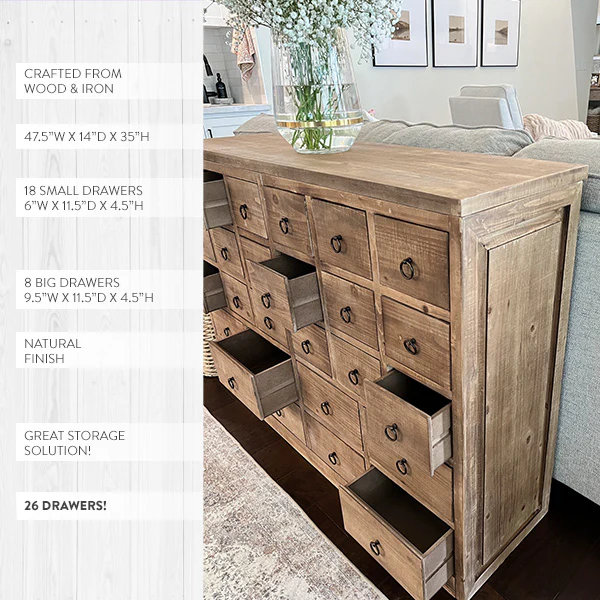 Victorian Workshop Wooden Chest of Drawers