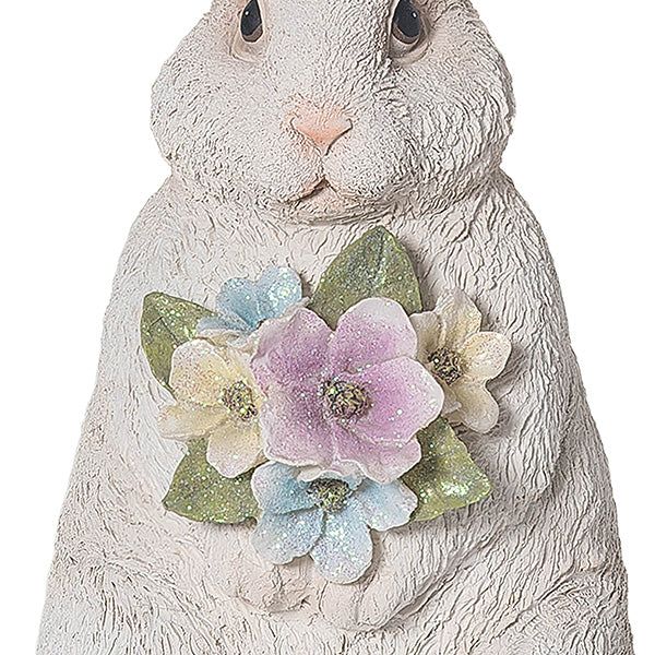 Light Up Bunny Decor With Flowers, Choose Your Size
