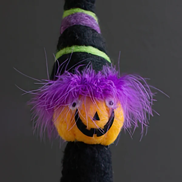 Felt Pumpkin Witch Bottle Topper