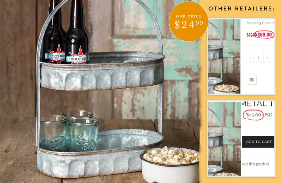 Two Tiered Corrugated Oval Tray