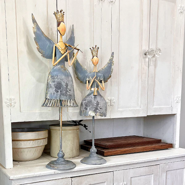 HUGE Whimsical Metal Christmas Angels, Choose Your Style Set