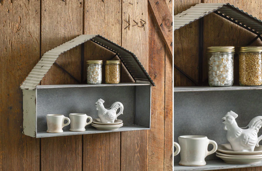 LARGE Metal Barn Wall Shelf