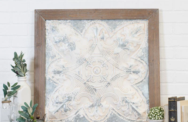 HUGE Wooden Framed Wall Medallion
