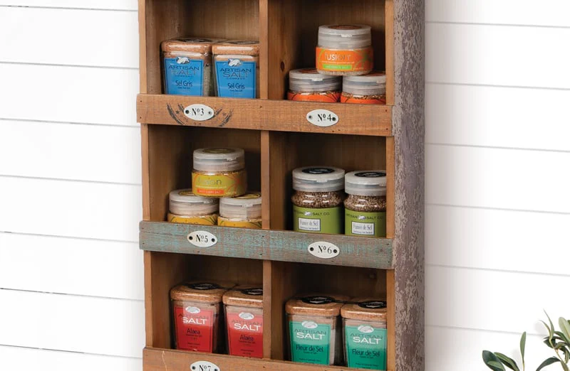 Wooden Cubby Shelf