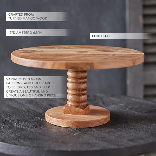 Turned Wood Dessert Stand