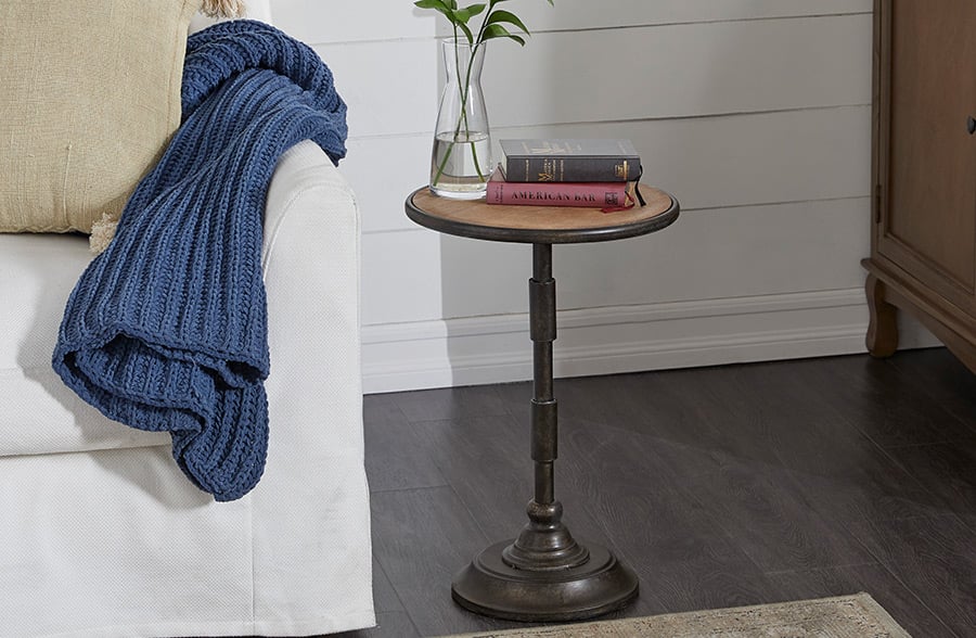 Utilitarian Round Accent Table