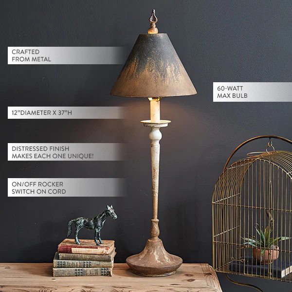 Antique Inspired Distressed Table Lamp