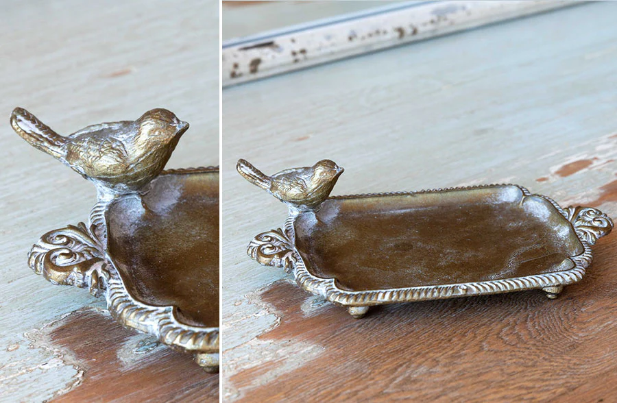 Brass Bird Soap Dish, Set of 2