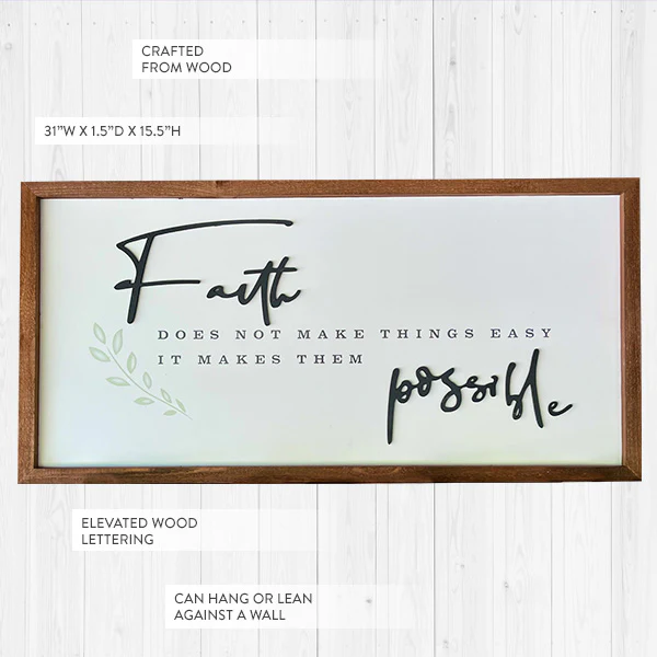 Multi-Layered Script Sign with Wooden Frame