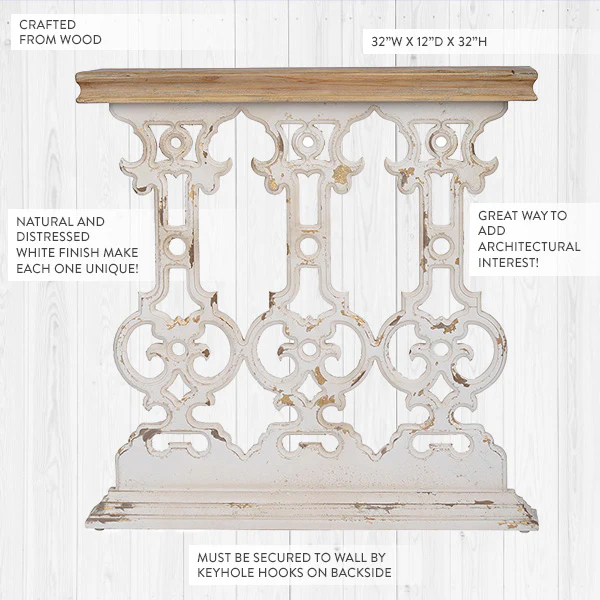 Intricate Scrollwork Console Table