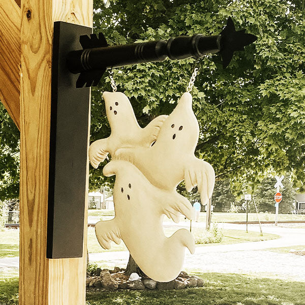 SPOOKY GHOSTS SIGN AND BRACKET SET | Launching our Signs of the Seasons Tradition