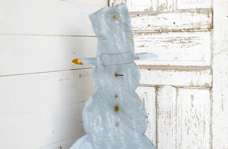 HUUUGE Galvanized Standing Snowman