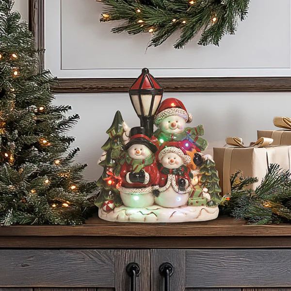 Light Up Musical Snowman Family