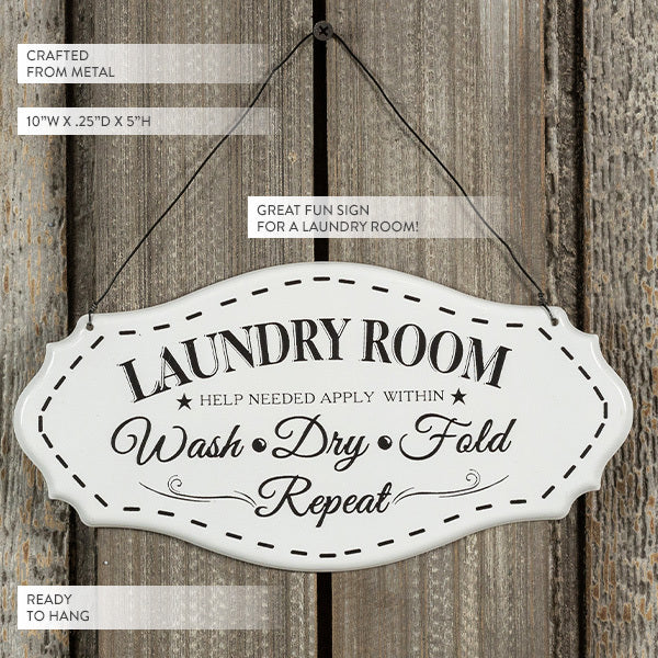 Vintage Inspired Farmhouse Laundry Room Sign