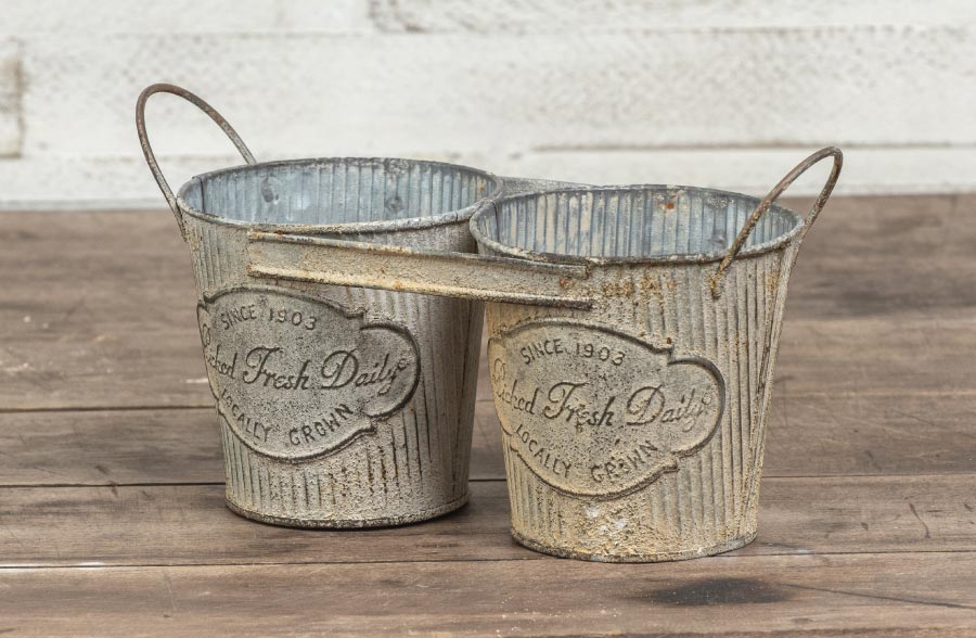 Locally Grown Double Flower Pots