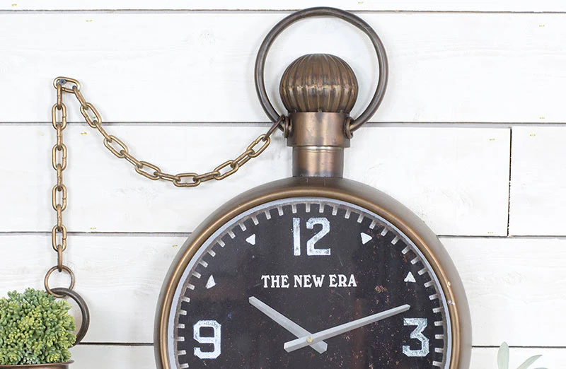 Metal Stop Watch Wall Decor