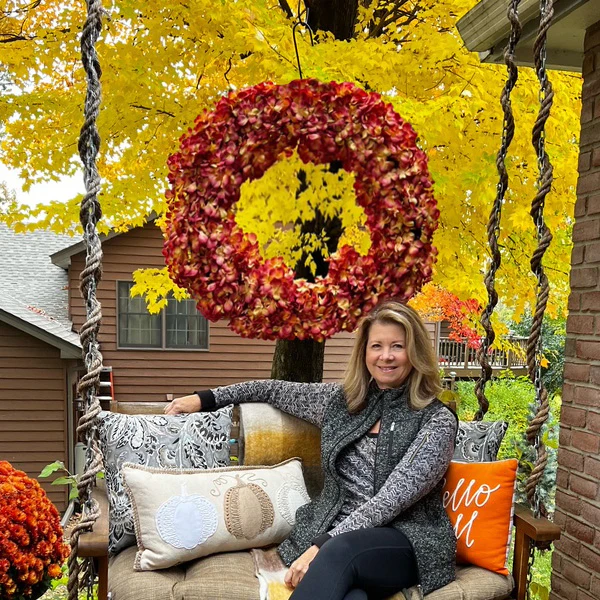 Faux Hydrangea Split Front Door Wreath