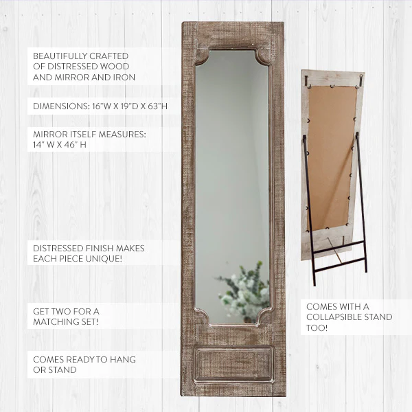 Architectural Salvage Door Panel Mirror