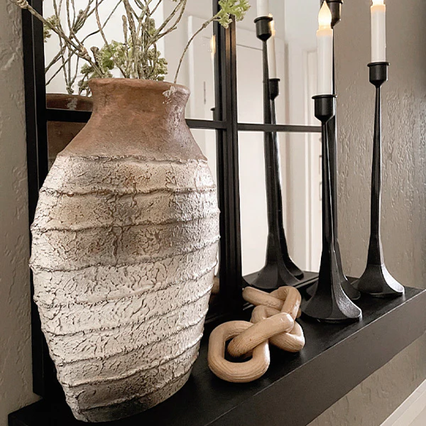 Textured Ribbed Vase