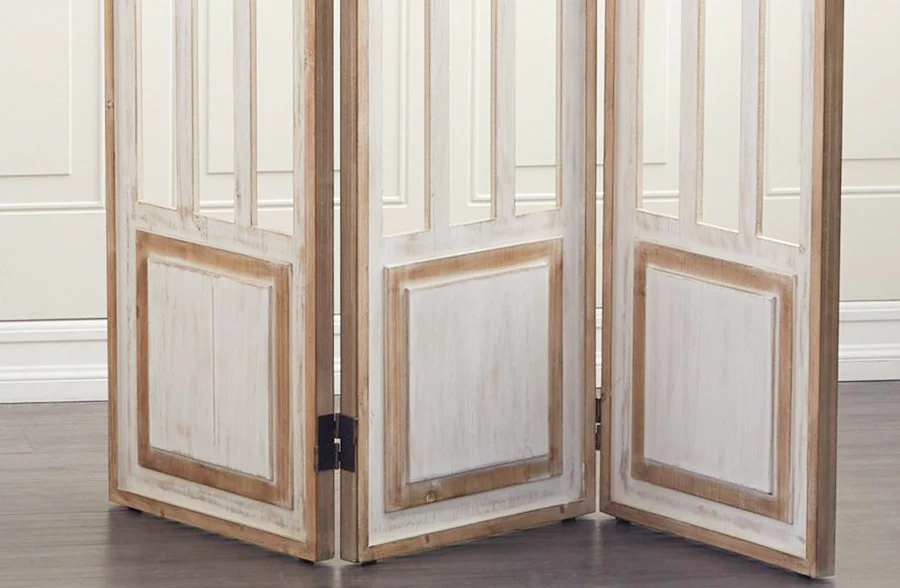 Farmhouse Window 3-Panel Room Divider Screen
