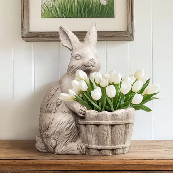 Rustic Easter Bunny with Basket