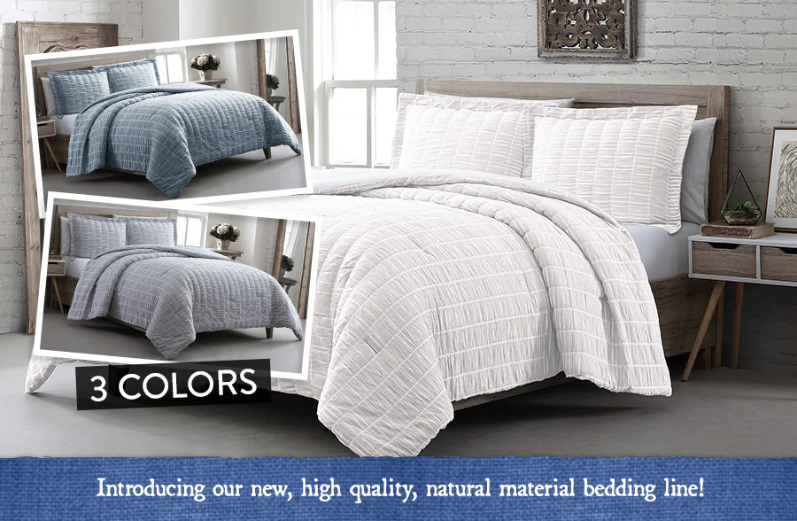 Monarch 3 Piece Comforter Set, Pick Your Color